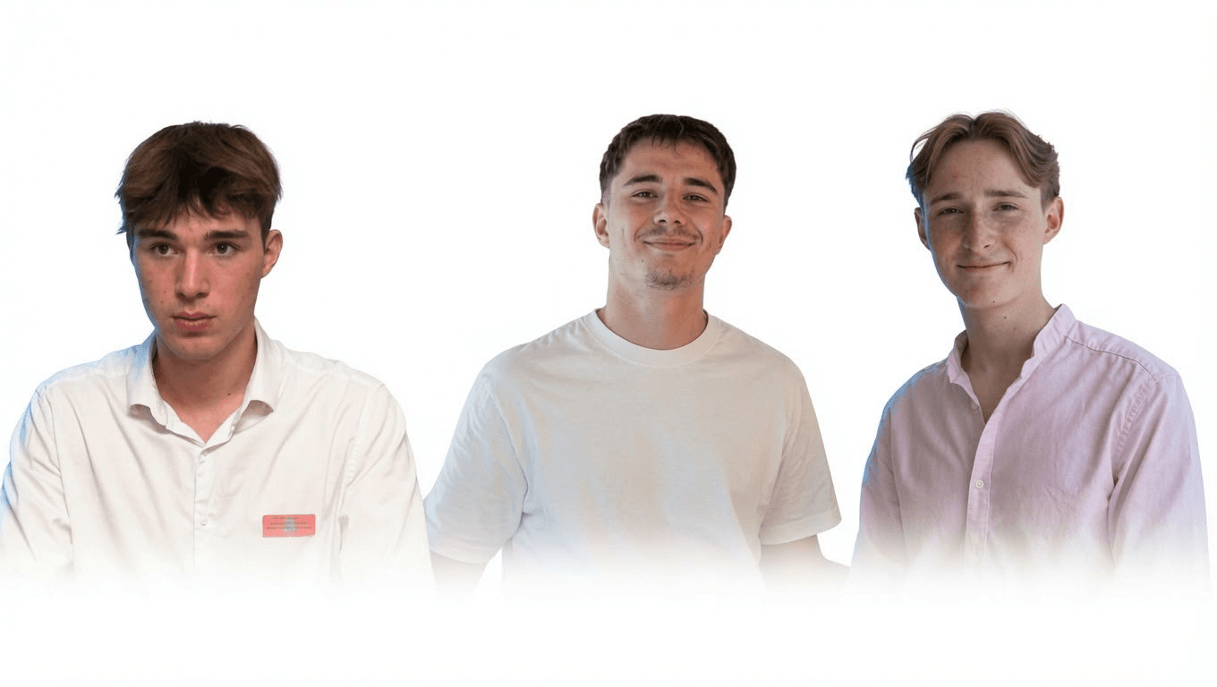 L'équipe TrackDin : Adrien, Florent et Stanislas